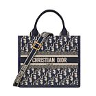 Christian Dior Small Dior Book Tote Dark Blue