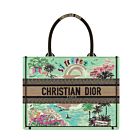 Christian Dior Souvenir Medium Dior Book Tote Green