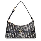 Christian Dior 30 Montaigne Mini Hobo Shoulder Bag Dark Blue