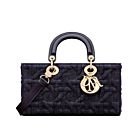 Christian Dior Medium Lady D-Joy Bag Dark Blue