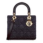 Christian Dior Medium Lady Dior Bag Dark Blue