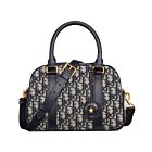Christian Dior Medium D-Vibe Bowling Bag Dark Blue
