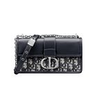 Christian Dior 30 Montaigne East-West Bag with Chain Dark Blue