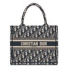 Christian Dior Small Dior Book Tote Dark Blue