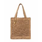 Chloe Summer Banana Tote Bag In Raffia