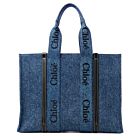 Chloe Large Woody Tote Bag Blue