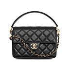 Chanel Small Flap Bag with Top Handle AS5166 Black