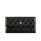 Chanel Rectangle Quilted Wallet in Lambskin Black
