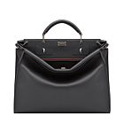 Fendi Peekaboo Fit Smooth black leather bag 7VA4069 Black