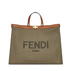 Fendi Peekaboo X-tote Canvas bag 8BH374 Khaki