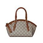 Gucci GG Emblem Small Top Handle Bag Coffee