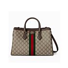 Gucci Ophidia Medium Tote Bag Dark Coffee