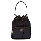 Prada Re-Nylon And Brushed Leather Bag 1BH038 Black