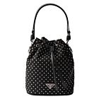 Prada Re-Nylon Mini-bag With Studs 1BE067 Black