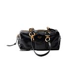 Prada Dangle Medium Leather Top-handle Bag Black
