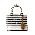 Prada Jardiniere Striped Cotton Canvas Bag