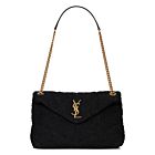 Saint Laurent Puffer Small Quilted Tweed Bag 577476 Black