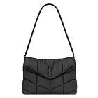 Saint Laurent Puffer Messenger Bag In Econyl Regenerated Nylon Black