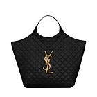 Saint Laurent Icare Maxi Shopping Bag In Quilted Lambskin Black