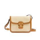 Valentino Garavani 9to5 Canvas Shoulder Bag Cream