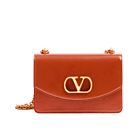 Valentino Garavani Vain Shoulder Bag In Shiny Calfskin Red