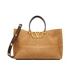 Valentino Medium Shopping Bag In Synthetic Raffia 