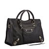 Balenciaga Classic Metallic Edge City leather Tote Bag Black