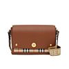 Burberry Leather and Vintage Check Note Crossbody Bag 