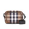 Burberry Check Cotton Crossbody Bag Coffee