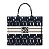 Christian Dior Large Dior Book Tote Dark Blue