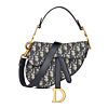 Christian Dior Mini Saddle Bag With Strap Dark Blue