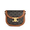 Celine Teen Besace Triomphe In Triomphe Canvas And Calfskin Coffee