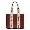 Chloe Woody Medium Leather Tote Coffee