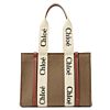 Chloe Medium Woody Tote Bag Apricot