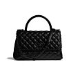 Chanel Flap Bag With Top Handle A92991 Black