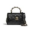 Chanel Mini Flap Bag With Top Handle AS2477 Black