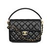 Chanel Small Flap Bag with Top Handle AS5166 Black
