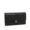 Chanel Quilted Flap Wallet in Caviar A31506 Black