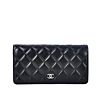 Chanel Quilted Bi-fold Wallet in Lambskin Black