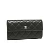 Chanel Rectangle Quilted Wallet in Lambskin Black