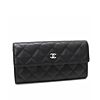 Chanel Quilted Flap Wallet in Caviar Black