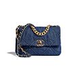 Chanel 19 Flap Bag AS1160 Blue