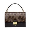 Fendi Kan I Leather Bag 8BT315 Coffee