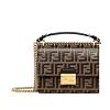 Fendi Kan I Small Leather Bag 8M0417 Coffee