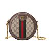 Gucci Ophidia mini GG round shoulder bag 550618 Dark Coffee