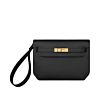 Hermes Kelly Depeches 25 Pouch Black