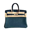 Hermes Birkin 25 Gris Caillou & Etoupe Grizzly and Swift Palladium Hardware 