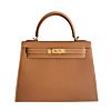 Hermes Kelly Bag 32 Epsom Leather Light Coffee