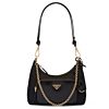 Prada Re-Nylon And Brushed Leather Mini-bag 1BC198 Black