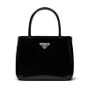 Prada Brushed Leather Handbag 1BA320 Black
